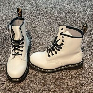 Dr. Martens White Boots womens